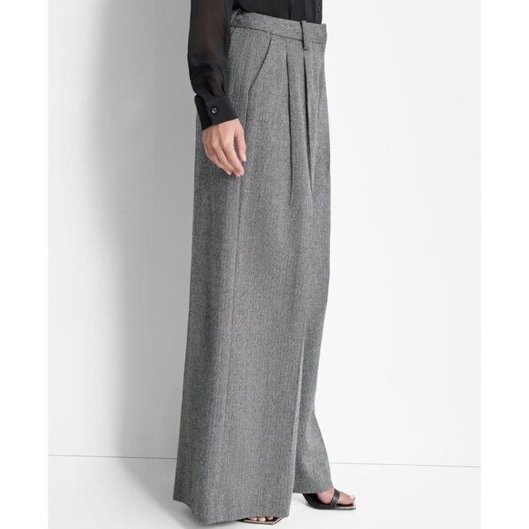 DKNY Women’s High-Rise Wide-Leg Dress Pants Gray Size 12 MSRP $109 - Picture 5 of 5